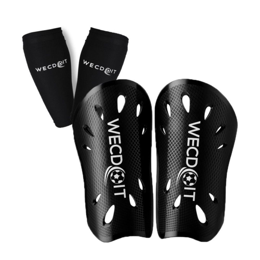 Kids Black Soccer Shin Guards
